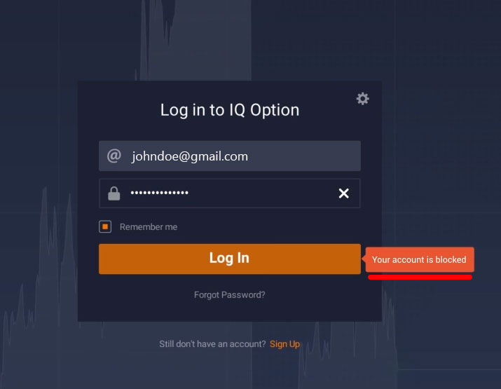 IQBroker account blocked